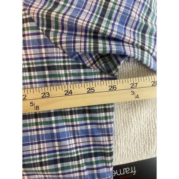 Ralph Lauren Slim‎ Fit Stretch Bright Blue Plaid Size XXL Professional Preppy - Picture 6 of 8